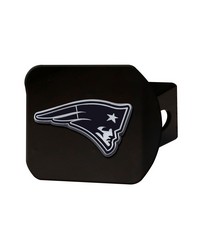New England Patriots Black Metal Hitch Cover with Metal Chrome 3D Emblem Black by   
