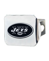 New York Jets Chrome Metal Hitch Cover with Chrome Metal 3D Emblem Chrome by   