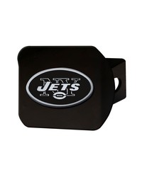 New York Jets Black Metal Hitch Cover with Metal Chrome 3D Emblem Black by   