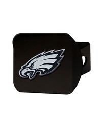 Philadelphia Eagles Black Metal Hitch Cover with Metal Chrome 3D Emblem Black by   