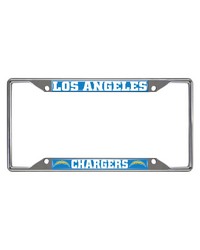Los Angeles Chargers Chrome Metal License Plate Frame 6.25in x 12.25in Blue by   