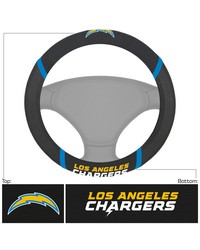 Los Angeles Chargers Embroidered Steering Wheel Cover Black by   