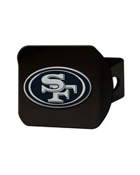 San Francisco 49ers Black Metal Hitch Cover with Metal Chrome 3D Emblem Black by   