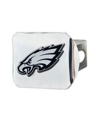 Philadelphia Eagles Chrome Metal Hitch Cover with Chrome Metal 3D Emblem Chrome by   