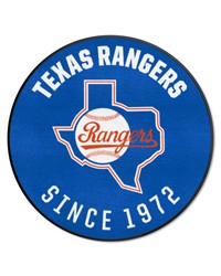 Texas Rangers Roundel Rug  27in. Diameter Blue by   