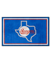 Texas Rangers 4ft. x 6ft. Plush Area Rug Blue by   