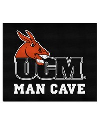 Central Missouri Mules Man Cave Tailgater Rug  5ft. x 6ft. Black by   
