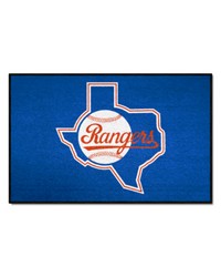 Texas Rangers Starter Mat Accent Rug  19in. x 30in. Blue by   
