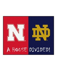 House Divided  Nebraska   Notre Dame House Divided House Divided Rug  34 in. x 42.5 in. Multi by   