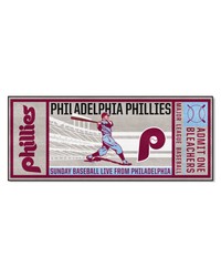 Philadelphia Phillies Ticket Runner Rug  30in. x 72in. Gray by   