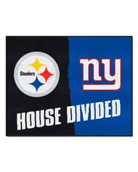 NFL House Divided Steelers / Giants House Divided Mat by   