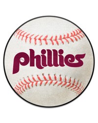 Philadelphia Phillies Baseball Rug  27in. Diameter1987 White by   