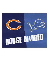 NFL House Divided Bears / Lions House Divided Mat by   