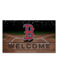 Boston Red Sox Crumb Rubber Door Mat by   