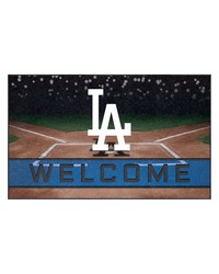 Los Angeles Dodgers Rubber Door Mat  18in. x 30in. Blue by   