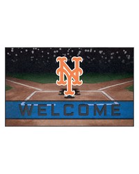 New York Mets Rubber Door Mat  18in. x 30in. Blue by   