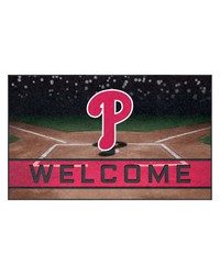 Philadelphia Phillies Rubber Door Mat  18in. x 30in. Red by   