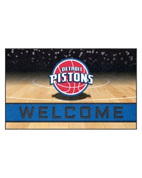 Detroit Pistons Rubber Door Mat  18in. x 30in. Royal by   