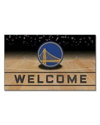 Golden State Warriors Crumb Rubber Door Mat by   