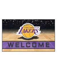 Los Angeles Lakers Rubber Door Mat  18in. x 30in. Purple by   
