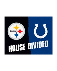 NFL House Divided  Steelers   Colts House Divided Rug  34 in. x 42.5 in. Multi by   