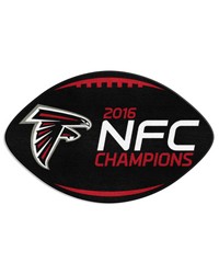 Atlanta Falcons 2016 NFC Champions Football Rug  20.5in. x 32.5in. Black by   