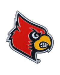 Louisville Cardinals 3D Color Metal Emblem Red by   