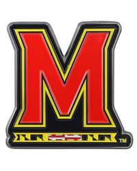 Maryland Terrapins 3D Color Metal Emblem Red by   