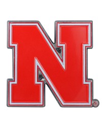 Nebraska Cornhuskers 3D Color Metal Emblem Red by   