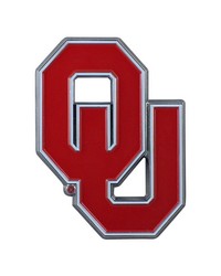 Oklahoma Sooners 3D Color Metal Emblem Crimson by   
