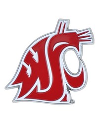 Washington State Cougars 3D Color Metal Emblem Red by   