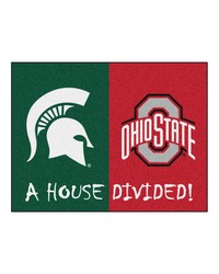 House Divided  Michigan State   Ohio State House Divided House Divided Rug  34 in. x 42.5 in. Multi by   