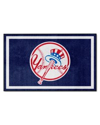 New York Yankees 4ft. x 6ft. Plush Area Rug Navy by   