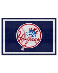 New York Yankees 5ft. x 8 ft. Plush Area Rug Navy by   