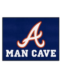 Atlanta Braves Man Cave AllStar Rug  34 in. x 42.5 in. Navy by   