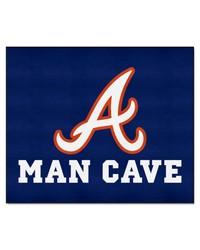 Atlanta Braves Man Cave Tailgater Rug  5ft. x 6ft. Navy by   