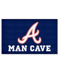 Atlanta Braves Man Cave UltiMat Rug  5ft. x 8ft. Navy by   