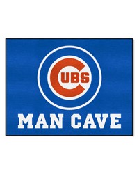 Chicago Cubs Man Cave AllStar Rug  34 in. x 42.5 in. Blue by   