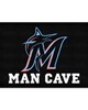Fan Mats  LLC Miami Marlins Man Cave Ulti-Mat Rug - 5ft. x 8ft. Black