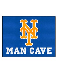 New York Mets Man Cave AllStar Rug  34 in. x 42.5 in. Blue by   