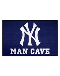New York Yankees Man Cave Starter Mat Accent Rug  19in. x 30in. Navy by   