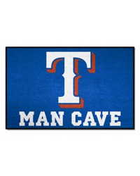Texas Rangers Man Cave Starter Mat Accent Rug  19in. x 30in. Blue by   