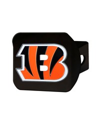 Cincinnati Bengals Black Metal Hitch Cover  3D Color Emblem Orange by   