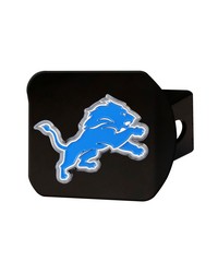 Detroit Lions Black Metal Hitch Cover  3D Color Emblem Blue by   