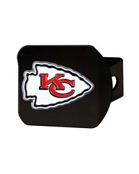 Kansas City Chiefs Black Metal Hitch Cover  3D Color Emblem Red by   