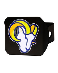 Los Angeles Rams Black Metal Hitch Cover  3D Color Emblem Yellow by   