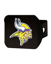 Minnesota Vikings Black Metal Hitch Cover  3D Color Emblem Yellow by   