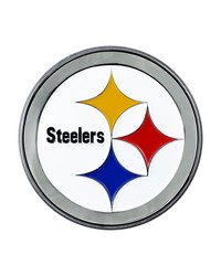 Pittsburgh Steelers 3D Color Metal Emblem White by   