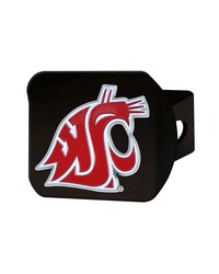 Washington State Cougars Black Metal Hitch Cover  3D Color Emblem Red by   