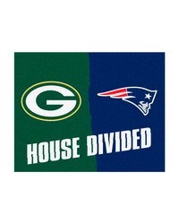 NFL House Divided  Packers   Patriots House Divided Rug  34 in. x 42.5 in. Multi by   
